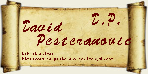 David Pešteranović vizit kartica